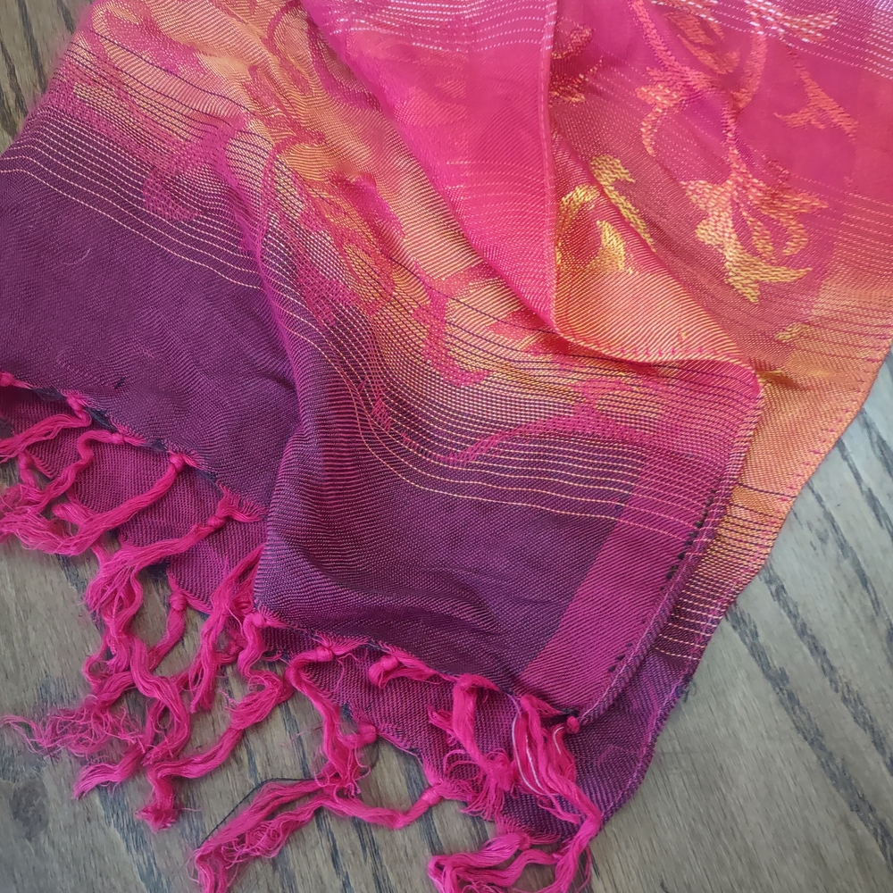 Vibrant Pink and Purple Scarf